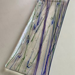 Ken McVay Signed KM, Fused Glass Artisan Tray8”x3”