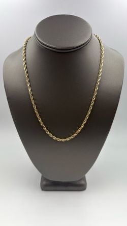 (HOLLOW) 10KT YELLOW GOLD 20” ROPE LINK CHAIN 5.6GR