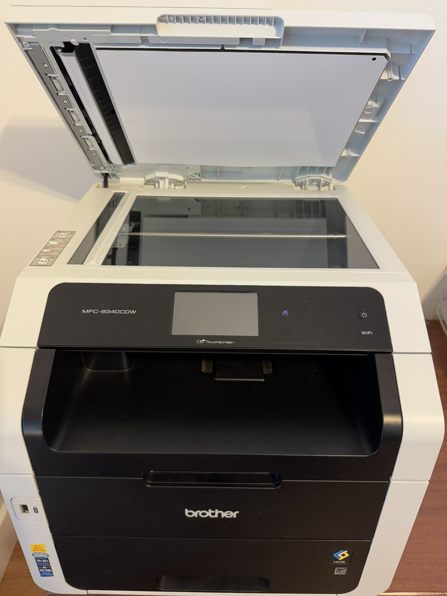 Brother MFC9340CDW Wireless Color Laser LED All-in-One Printer, Copier, Scanner, Fax With New Toners