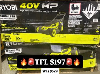 Ryobi 40V HP 20" Brushless Push Mower Kit