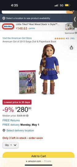 American Girl Doll Saige 2013 (used)