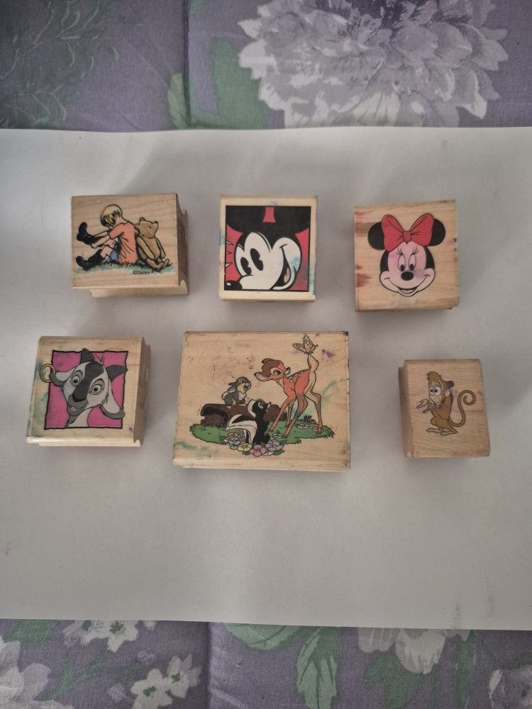 DISNEY CHARACTERS RUBBER STAMPS