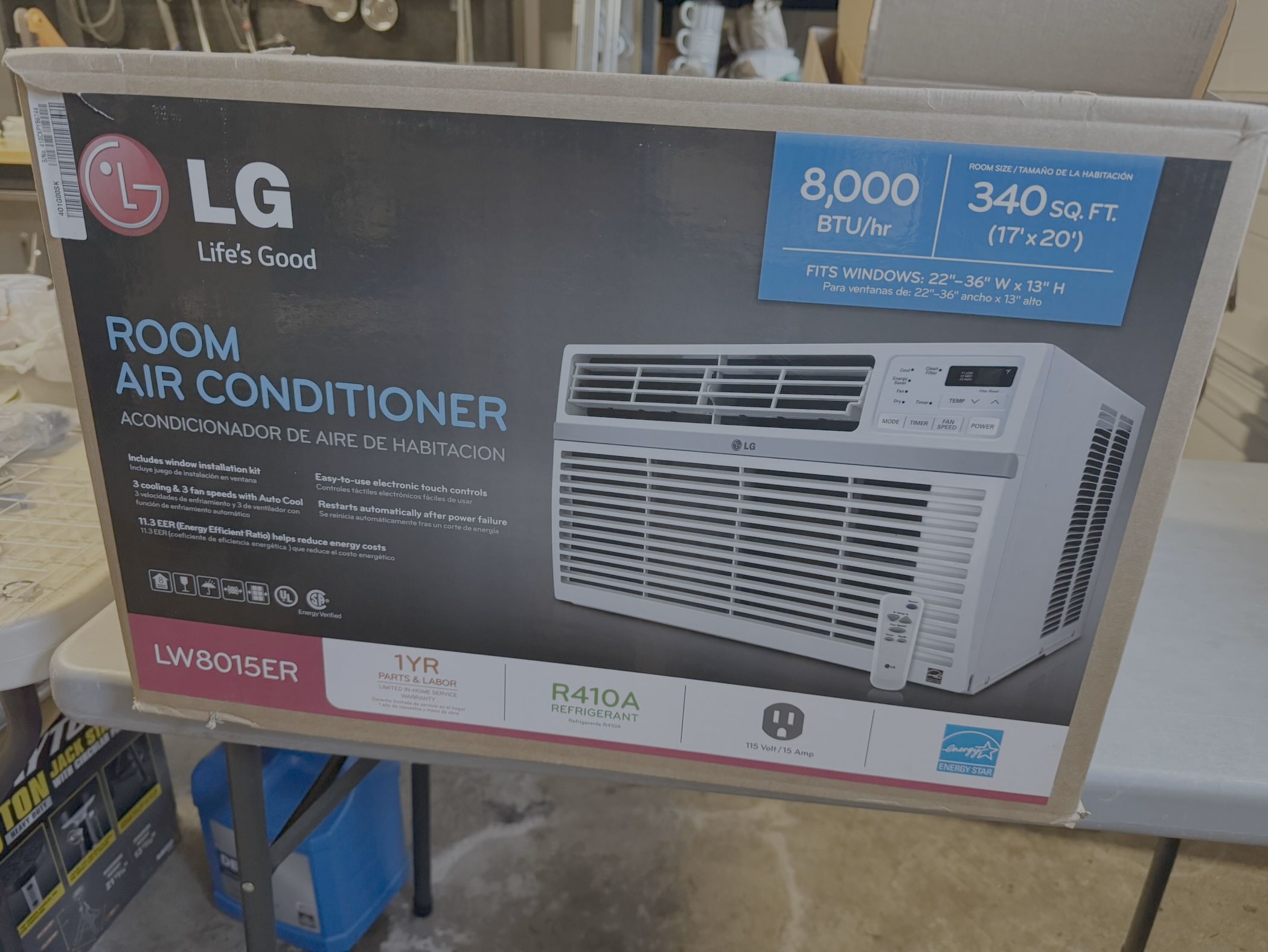 Air Conditioner LG LW8015ER 8000 BTU