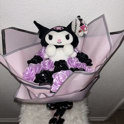 Kuromi Plush Roses Bouquet Valentines Gift