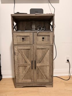 Farmhouse Style Storage Cabinet with Drawers