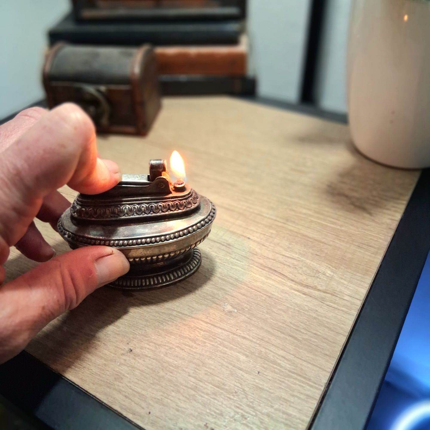 Ronson Queen Anne table lighter.