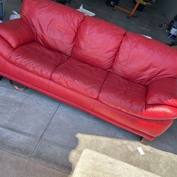 Red Leather Couch