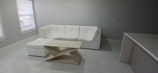 sofa with coffee table