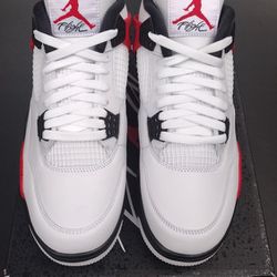 Brand New Air Jordan 4 White Black And Red Cement Color Way, Size 11 Men's 