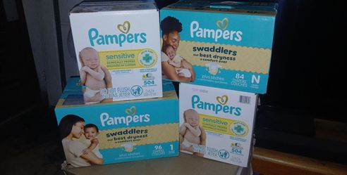 PAMPERS Diapers and Baby Wipes Bundle