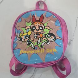 Powerpuff Girls 2000 Vinyl Zip Up Mini Backpack 8"×8"