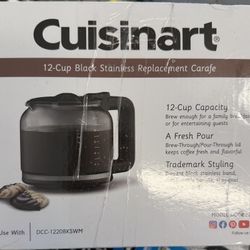 Cuisinart 12-Cup Black Stainless Replacement Carafe (DCC-1220 Series) – Open Box