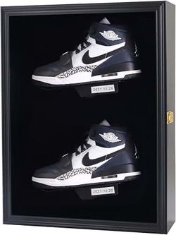 NEW DuvinDD Shoe Display Case with LED Light, Wall Mounted Sneaker Case (2 Cases)