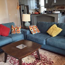 2 Sofas Including 2 Tables And Lamp