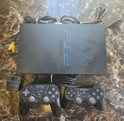Playstation 2 PS2 Console Fat 2 Controllers Video Games Bundle