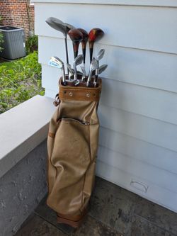 Vintage Golf Club Set with Leather Golf Bag – Great Starter or Display Set