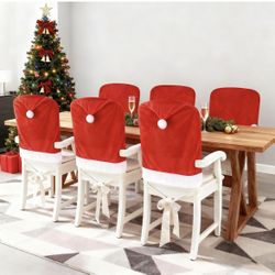 🆕 In 📦 A set of6️⃣Christmas chair covers,measuring23.6x19.6inches.Features a stretch design&is suitable for kitchens,home use&indoor/outdoor holiday