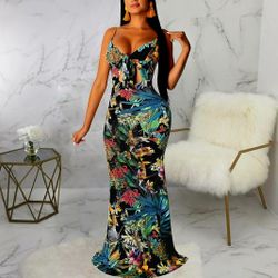 SheKiss Women's Summer Floral Maxi Dress