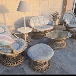 Vintage MCM Russell Woodard Spun Fiberglass Patio Furniture 