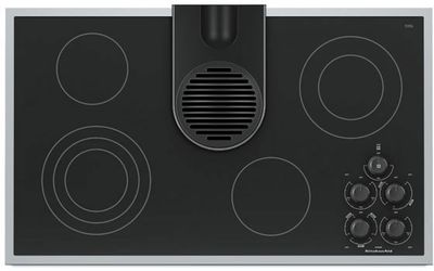 Kitchen Aid 36” cooktop With Built In Exhaust Fan Like New retail $1399
