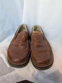 Vintage Dr Martens Orson Brown Leather Slip On Loafers Mens Size 10