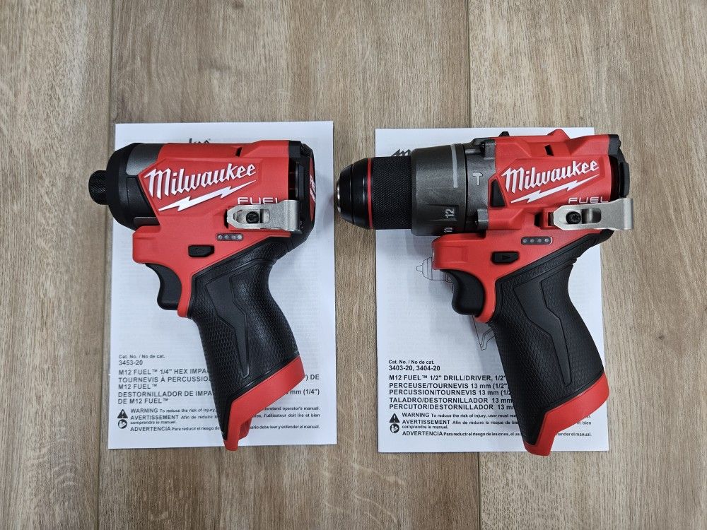NEW Milwaukee M12 Fuel Gen-3 Brushless Hammer Drill & Impact Driver Combo TOOLS ONLY