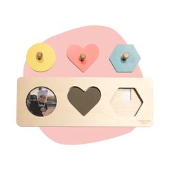 Familiar Faces TOYS Mirror + Picture Peekaboo Puzzle (Insert your own pictures!)