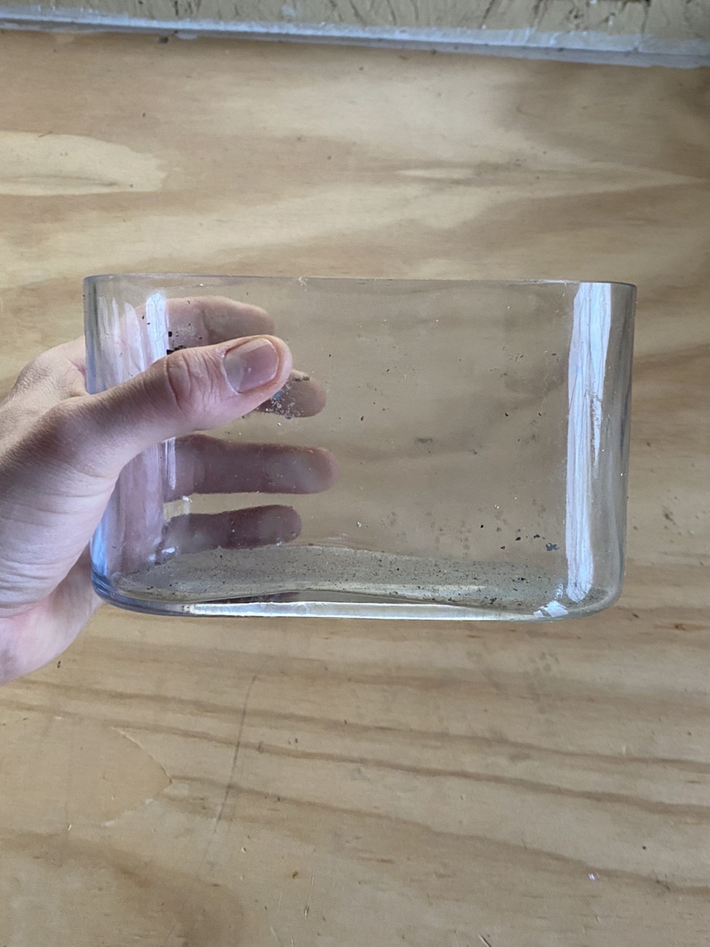 Glass Rectangular Vase/ Planter