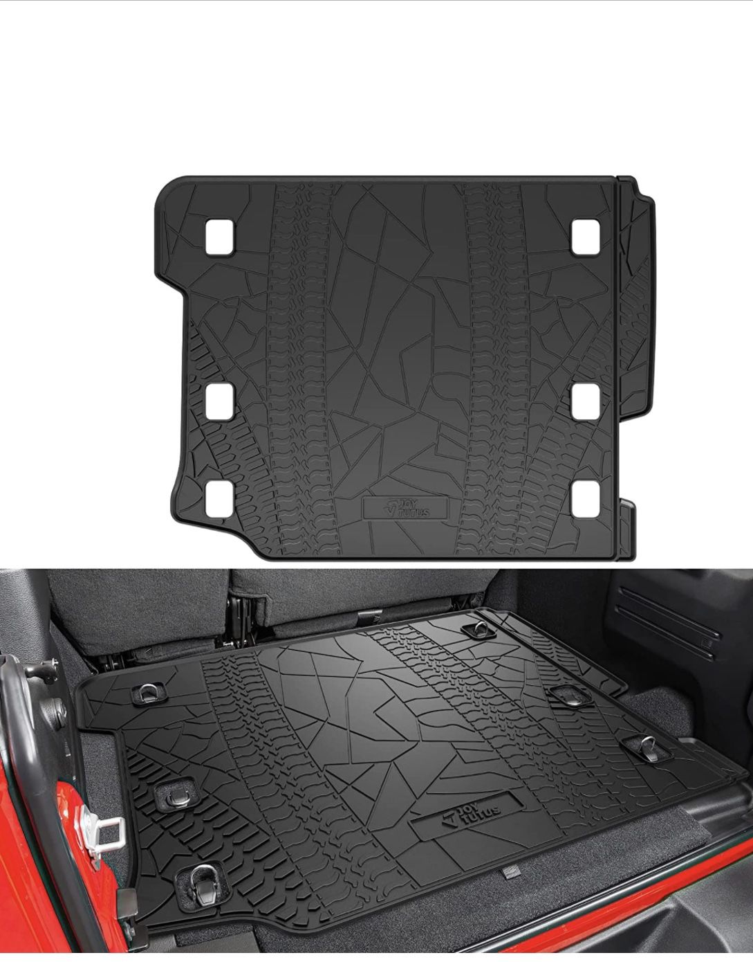 JOYTUTUS Cargo Mat fits Wrangler JL 4X4 with OEM Subwoofer All-Weather Guard ...