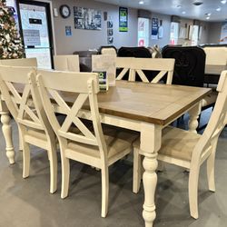 New 7pc Dining Table Set 