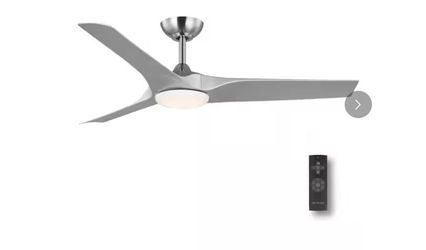 Altitude Gossamer 52'' LED Brushed Nickel Ceiling Fan with Remote and White Color Changing Light 