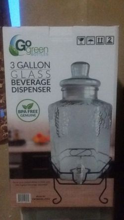 3 gallon glass beverage dispenser