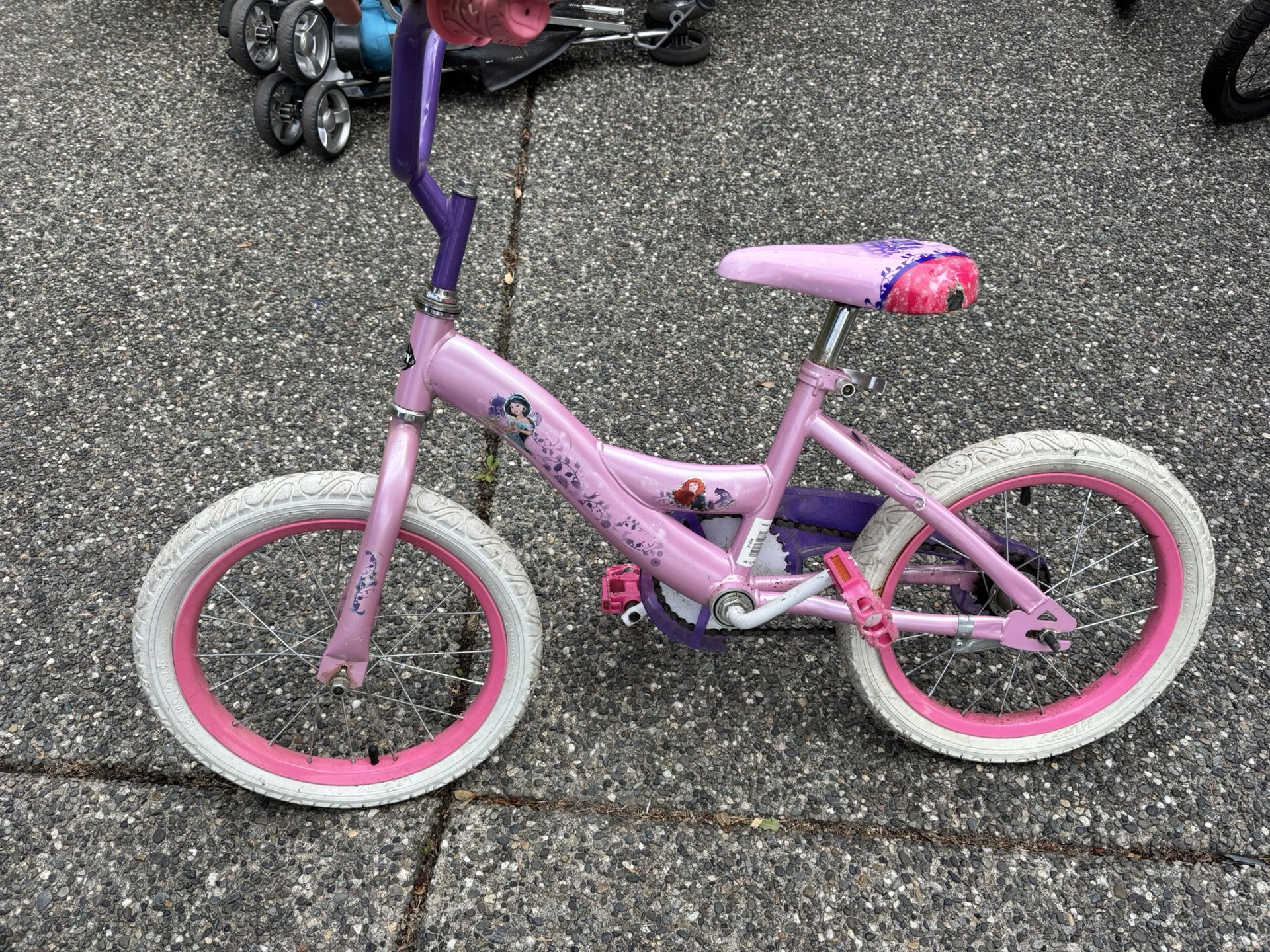 Girls Princess Bike - 12 Inch Wheels