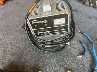Club cart charger and battery