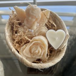 Angel Basket Candles/ Soy Candles/ Hand-Poured 
