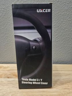 TESLA STEERING WHEEL LEATHER COVER
