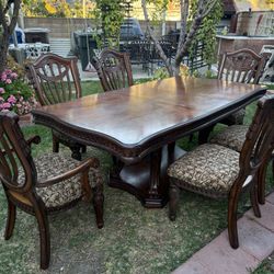 Elegant Solid Wood Dining Table Set