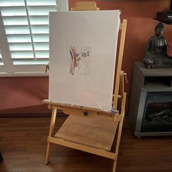 Easel Stand + 12-Pack Canvases