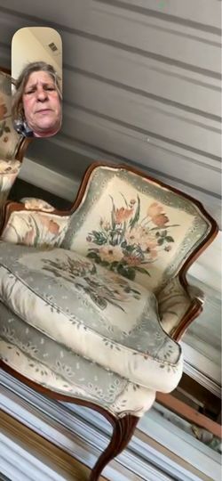 Pair of vintage floral chairs