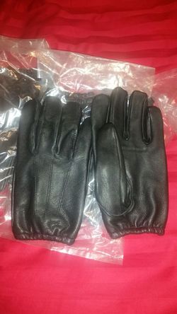 Hatch cut resistent leather gloves