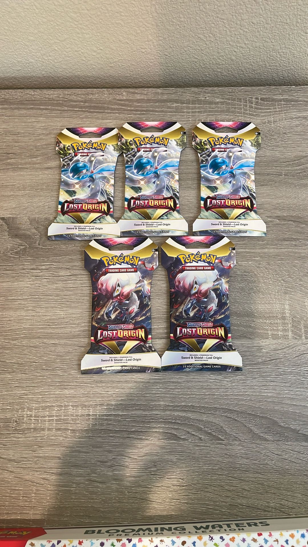 Pokemon Sleeved Lost Origin 5 Pack Lot
