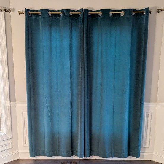 Studio JCP Home Velvet Curtain Panels Set Grommet Top, 83x50