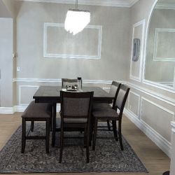 Bar Height Table With 4 Chairs And Bench