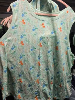 mickey disneyland shirt & matching hat