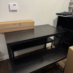 3 Piece Dining Set, Table With 2 Benches