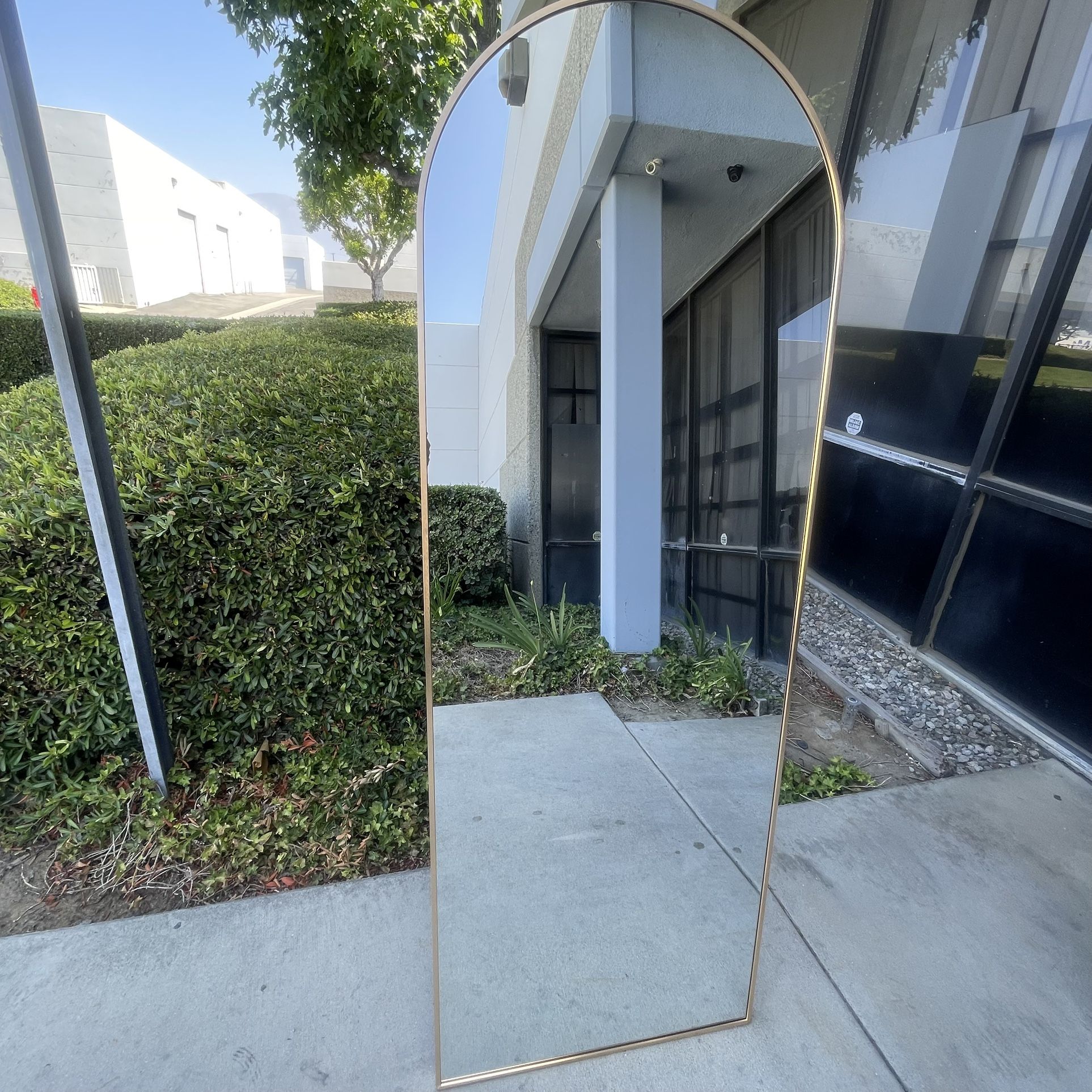 70” x 26”  Full Length Arch Mirror with Stand 