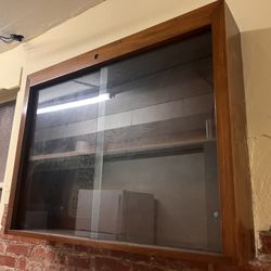 Trophy Wood Glass Mounted Cabinet