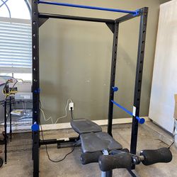 Weight Rack / Olympic Bar / Weights / Bench . ACCEPTING TRADES