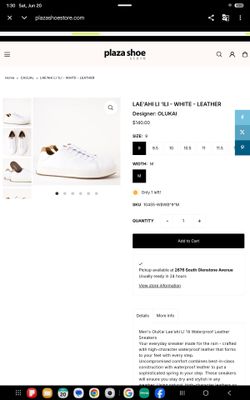 Olukai mens casual sneakers (New)