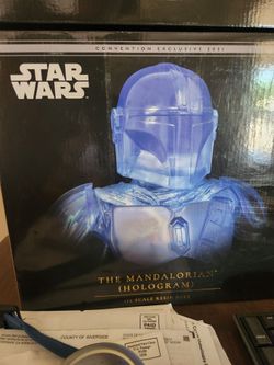 Star wars the mandalorian hologram bust 1/2 scale